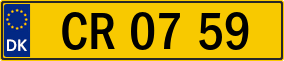 Trailer License Plate